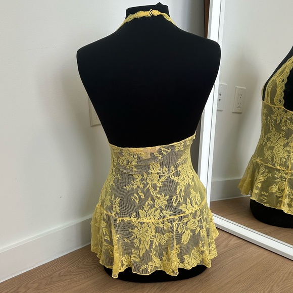 2006 Y2K Vintage Victoria’s Secret Lace Halter Babydoll Lingerie Mini Dress XS - Picture 2 of 6